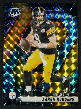 2025 Panini Mosaic #243 Aaron Rodgers Genesis Prizm SSP