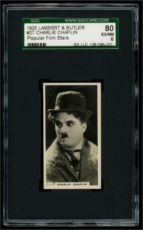 1925 Lambert & Butler #27 Charlie Chaplin Popular Film Stars SGC 6