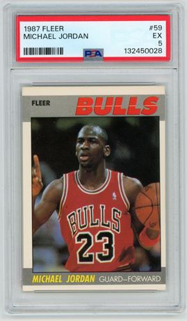 1987 Fleer #59 Michael Jordan PSA 5 EX