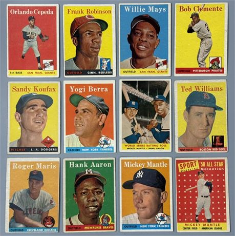 1958 Topps Baseball Complete Set (1-495)  VG+ (READ)
