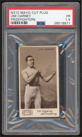 1890 N310 Mayo Cut Plug Boxing Jim Carney Prizefighters PSA 1.5 FAIR