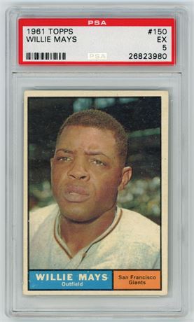 1961 Topps #150 Willie Mays PSA 5 EX