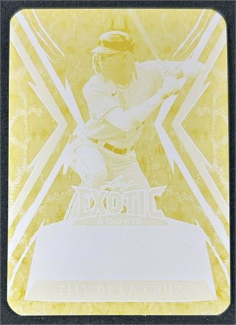 2023 Leaf Exotic Elly De La Cruz RC 1/1 Printing Plate