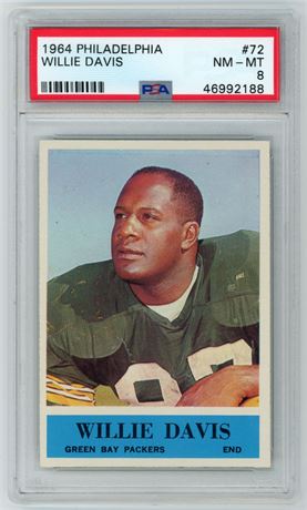 1964 Philadelphia #72 Willie Davis RC PSA 8 NMMT
