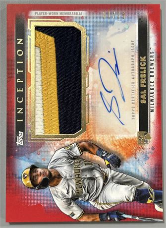 2024 Topps Inception Sal Frelick Autographed Player-Worn Patch 1/25