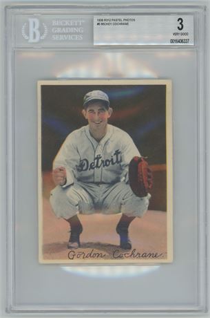 1936 R312 Pastel Photos #5 Mickey Cochrane BVG 3 VG Total BVG Pop of 4