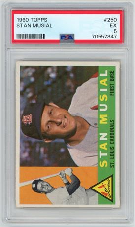 1960 Topps #250 Stan Musial PSA 5 EX