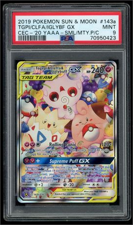 2019 Pokemon Sun & Moon TGPI/CLFA/IGLYBF GX CEC-'20 YAAA-SML/MTY.P/C PSA 9