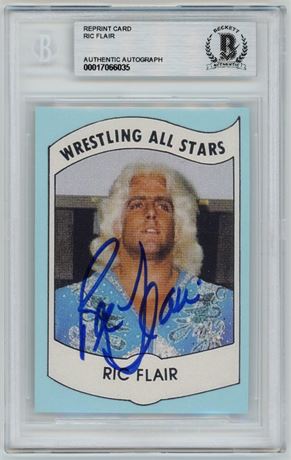 Ric Flair Signed Reprint Card BGS Authentic Auto