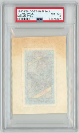 1980 Kellogg's Baseball 1 Card Pack Nolan Ryan PSA 8 NMMT