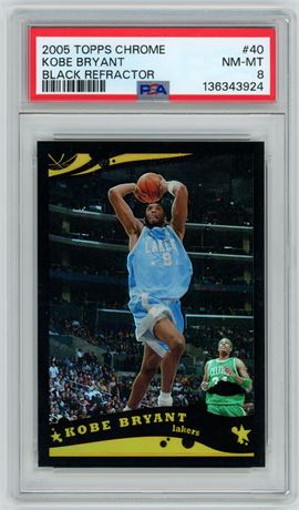 2005 Topps Chrome #40 Kobe Bryant Black Refractor 396/399 PSA 8 NMMT