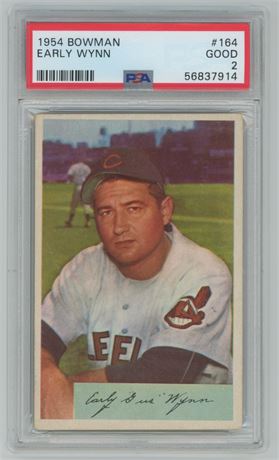 1954 Bowman #164 Early Wynn PSA 2 GOOD