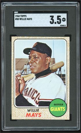 1968 Topps #50 Willie Mays SGC 3.5 VG+