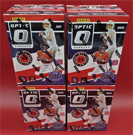 2021 Panini Donruss Optic Football Sealed Blaster Box Lot (4) Fanatics Exclusive