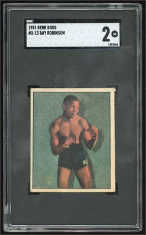 1951 Berk Ross #2-13 "Sugar" Ray Robinson SGC 2 GOOD