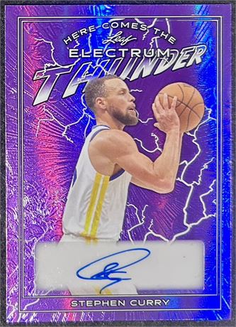 2024 Leaf Electrum Steph Curry Purple Here Comes The Thunder Auto 6/7