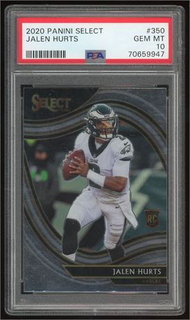 2020 Panini Select #350 Jalen Hurts RC Field Level PSA 10 GEM MINT