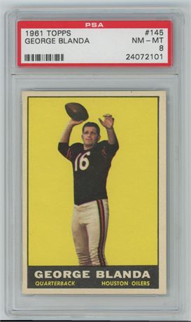 1961 Topps #145 George Blanda PSA 8 NMMT