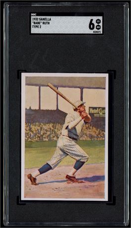 1932 Sanella Margarine Babe Ruth Type 2-Sanella At Bottom SGC 6