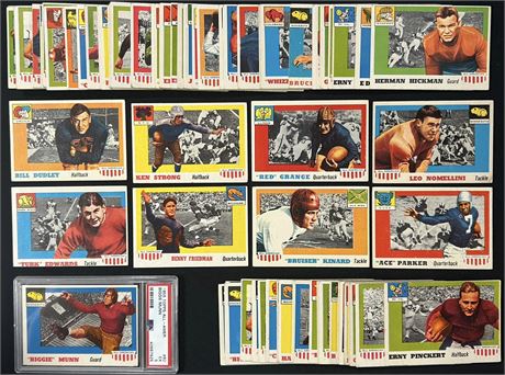 1955 Topps All-American (92) partial set 63/100 With 8 HOF and 14 SP's ~VGEX Avg
