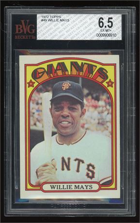 1972 Topps #49 Willie Mays BVG 6.5 EXMT+