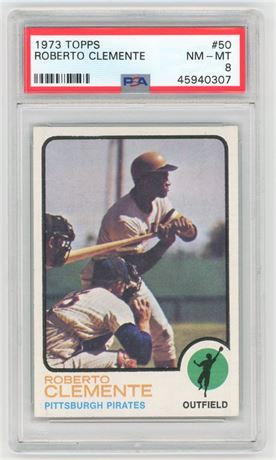1973 Topps #50 Roberto Clemente PSA 8 NMMT