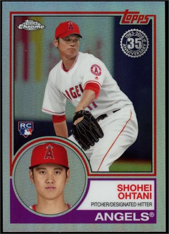 2018 Topps Chrome Shohei Ohtani RC 1983 Insert Refractor