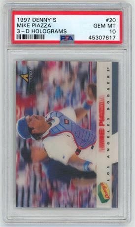 1997 Denny's #20 Mike Piazza 3-D Holograms PSA 10 GEM MINT