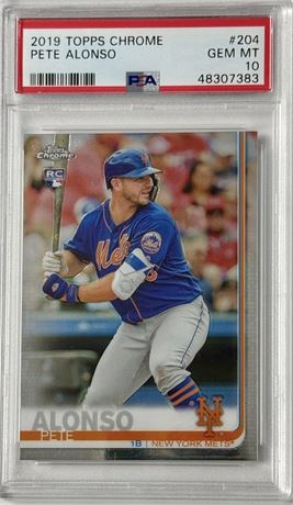 2019 Topps Chrome #204 Pete Alonso RC PSA 10 GEM MINT