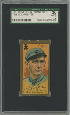 1911 T205 Sovereign Jack Pfiester SGC 2 GOOD