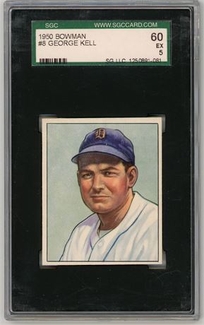 1950 Bowman #8 George Kell HOF SGC 5 EX