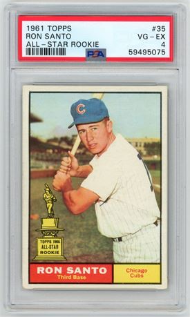 1961 Topps #35 Ron Santo All-Star RC PSA 4 VGEX