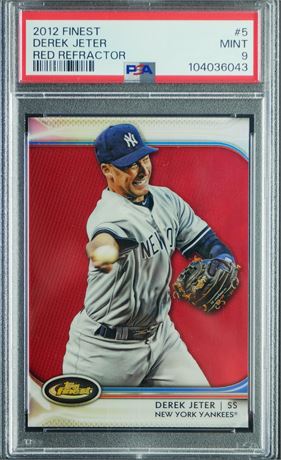 2012 Finest #5 Derek Jeter Red Refractor 9/25 PSA 9 MINT