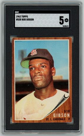 1962 Topps #530 Bob Gibson SGC 5 EX
