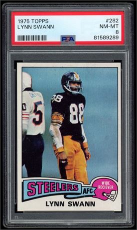 1975 Topps #282 Lynn Swann RC PSA 8