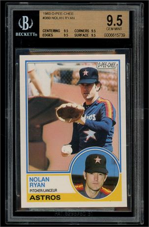 1983 O-Pee-Chee #360 Nolan Ryan BGS 9.5