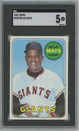 1969 Topps #190 Willie Mays SGC 5 EX