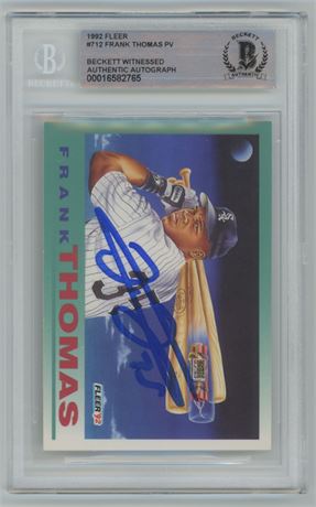 1992 Fleer #712 Frank Thomas PV Autograph BGS Authentic
