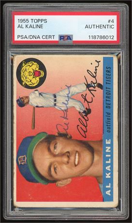 1955 Topps #4 Al Kaline PSA Authentic Auto