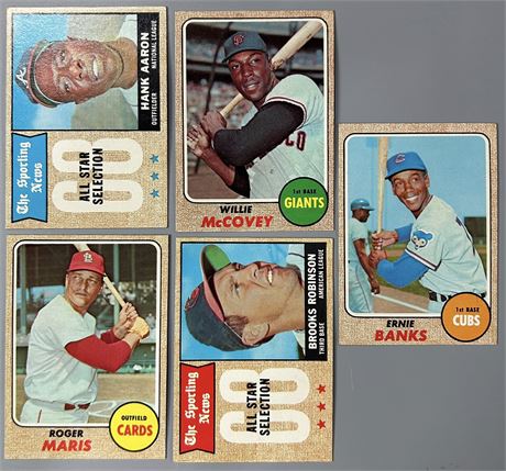 1968 Topps Stars Lot (5) EXMT Avg