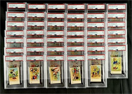 1936 Topolino Elah Disney Partial Set Graded Lot (41) PSA 2-8 w/ 3 Raw Cards