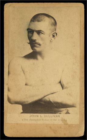 1880's Carte De Visite John L. Sullivan Low Grade - No Creases RARE