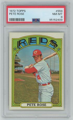 1972 Topps #559 Pete Rose PSA 8 NMMT