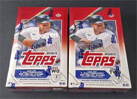 2023 Topps Series 2 Baseball Hobby Box lot (2) SEALED