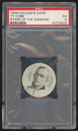 1909 Colgan's Chips Ty Cobb Stars of the Diamond PSA 5 EX