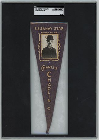 1916 BF2 Felt Pennants Charles Chaplin SGC Authentic