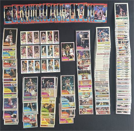 1973-1986 Topps/Fleer Basketball Lot (205+) w/ Bird, Magic