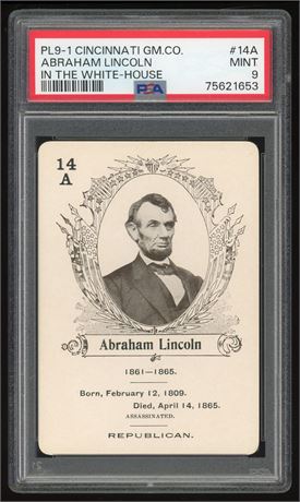 1900-33 Cincinnati Game Abraham Lincoln In The White House PSA 9 MINT Stunner!