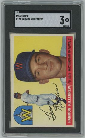 1955 Topps #124 Harmon Killebrew RC SGC 3 VG