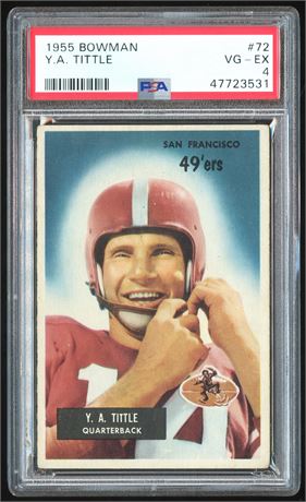 1955 Bowman #72 Y.A. Tittle PSA 4 VG-EX